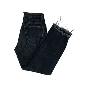 TopShop Mid Rise Straight Cropped Black‎ Jeans.